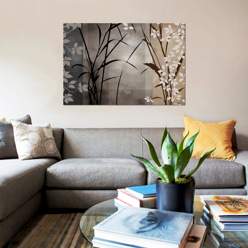«Silver Whispers II» par Edward Aparicio, reproduction sur toile tendue, H 40 po x l 60 po x P 1,5 po, Toile tendue
