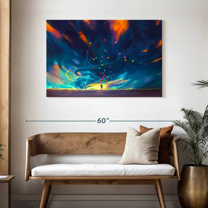 Ashelle fantaisie acrylique, H 30 po x l 45 po
