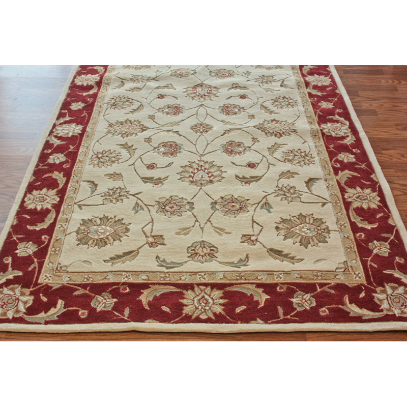 Tapis oriental bourgogne Potomac Persiana, Rectangle 7 pi 6 po x 9 pi 6 po