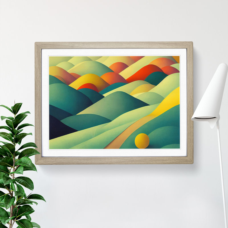 Beaming Spring Meadow Landscape - Framed Print, 34cm H x 46cm W x 2cm D
