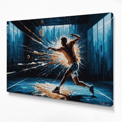Art sur toile gris Sports Racquetball