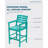 Bar Height Outdoor Table and Chairs Set, HDPE Wood Grain Patio Bar Table and Chairs with Heart Cutout Design-177904917