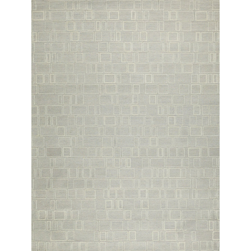 Soho Area Rug, Silver/Ivory, Rectangle 14' x 18'