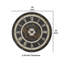 Horloge murale, engrenage, cadre blanc et brun foncé, 30 pouces