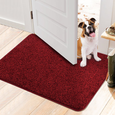 Paillasson intérieur 32 po x 48 po, tapis d'entrée antidérapant lavable à la machine, tapis de sol à profil bas absorbant les piégeurs de saleté pour l'entrée de la porte d'entrée