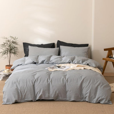 Washed Cotton Boho Soft Duvet Cover Set