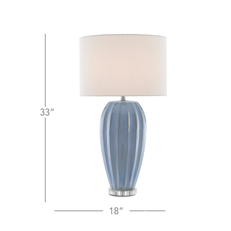 Lampe de table bleue / transparente 33 po Bluestar