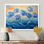 Ishaanvi, pivoines bleues en harmonie I - pivoines, art mural