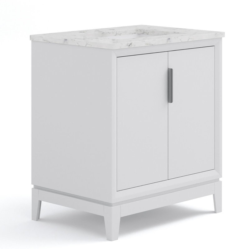 Elizabeth 30'' W Single Vanity, White