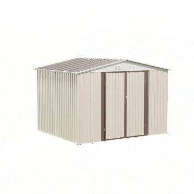 10x8 Feet White Color Outdoor Garden Shed Aluminum alloy frame With Hinge Door