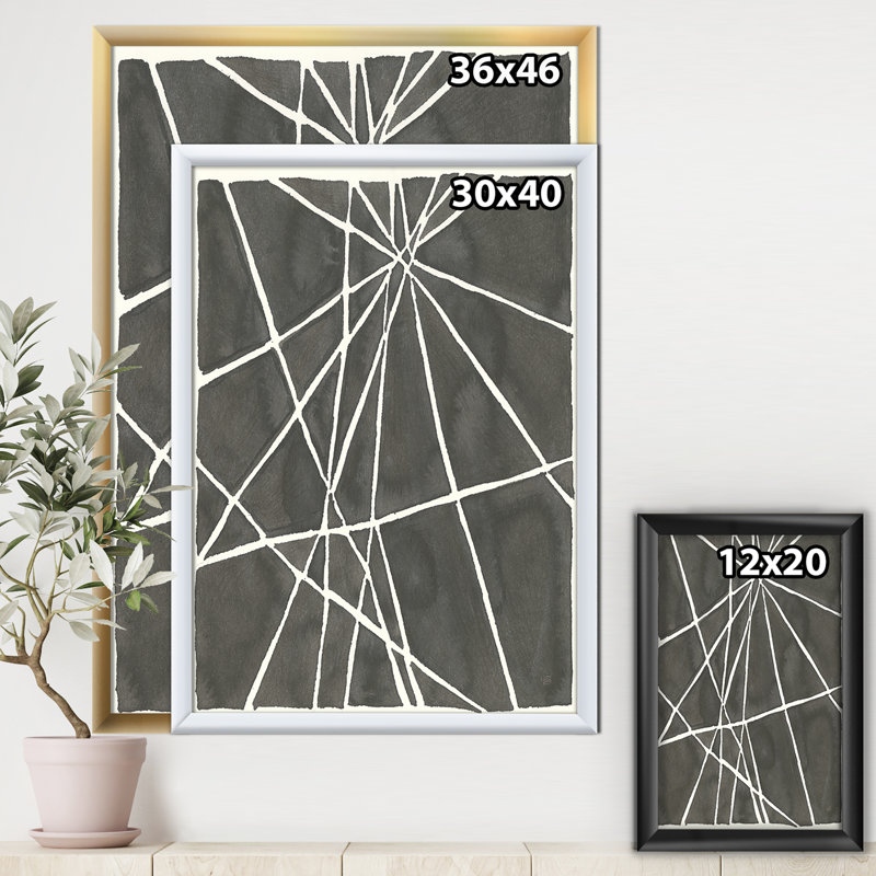 « minimal graphics ii », impression sur toile, H 20 po x l 12 po x P 1po, Cadre blanc