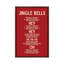 Jingle Bells Christmas Lyrics In Red - Print on Canvas-132663346-132663351