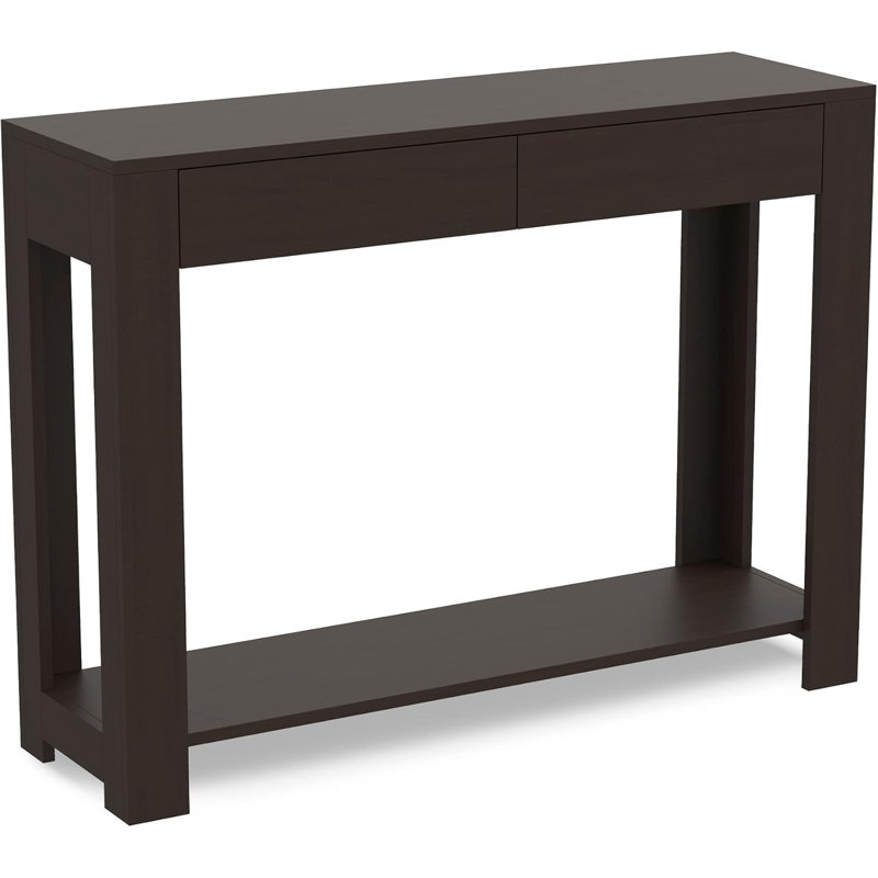 Console Tables For Entryway, Boho Console Table With Drawer And Shelf, Use As Doorway Table, Makeup Desk, Or Accent Furniture For Decorating Foyer, 12 X 40 X 30 Inches