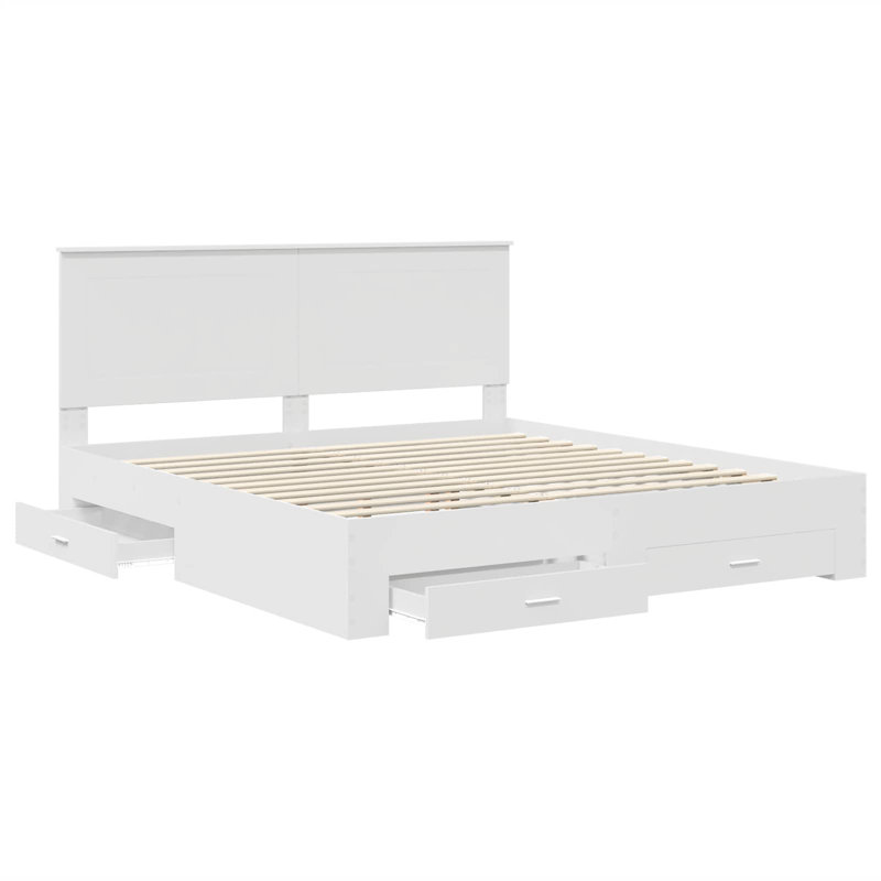 Bed, White, Super King (6')