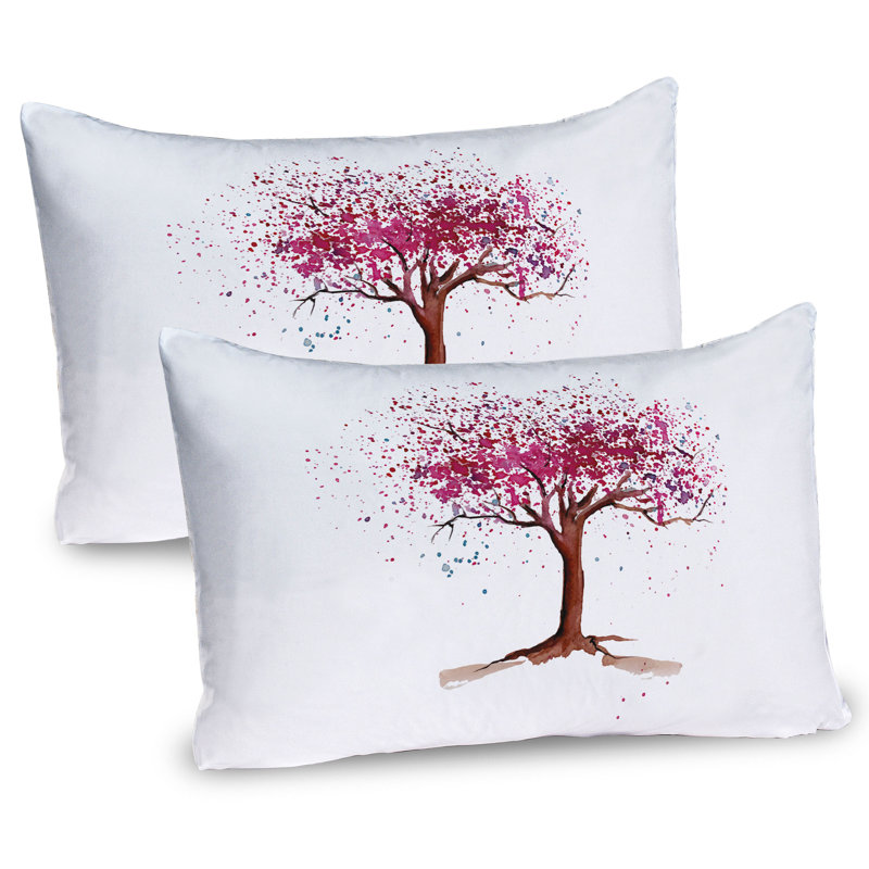 Ensemble de 2 taies décoratives à motif floral Ambesonne, H 20 po x l 26 po