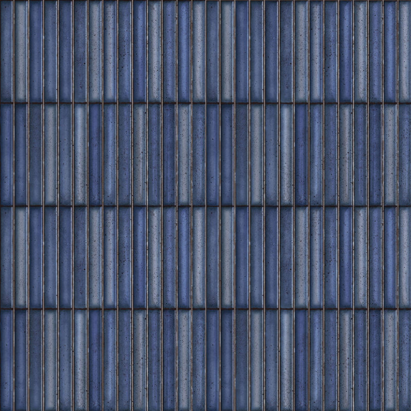 Karatsu 4.5 in. x 9 in.  Fluted Kit-Kat Porcelain Wall Tile (6.86 Sq. Ft. / Case), Midnight Blue