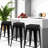 Velvet Magnetic Metal Stool Cushions Set Of 2, Luxury Comfortable Kitchen Cafe Stackable Bar Stool Seat Pads (Square, Black, 2)