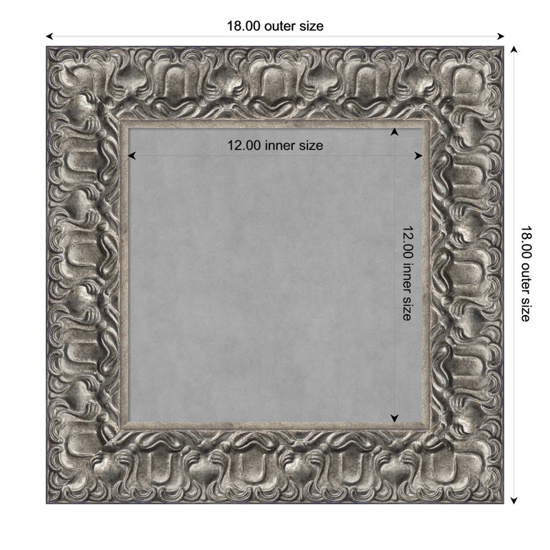 Tableau magnétique encadré argenté Luxor, H 18 po x l 18 po
