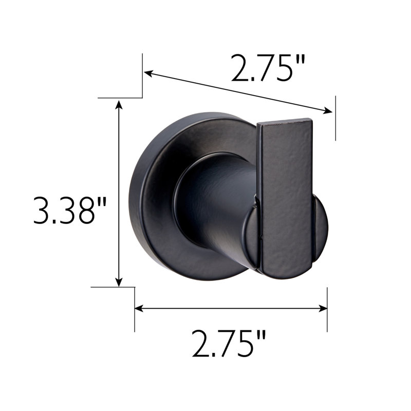 Arlandis Mounting Robe Hook, Black