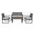 4-Piece Patio Furniture Set Outdoor Balcony Porch Garden Backyard Lawn Furniture Acacia Wood Table Top-1252610754