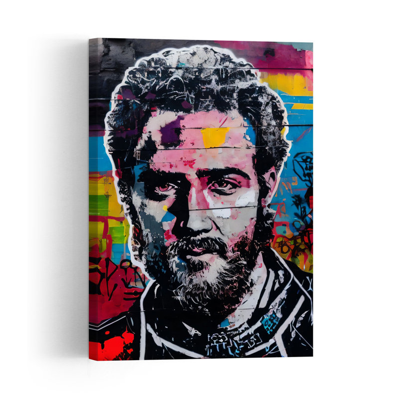 Vibrant Urban Portrait Modern Retro Contemporary City Wall Art Print 1 Piece Wrapped Canvas Wall Art, 45.72cm H x 30.48cm W