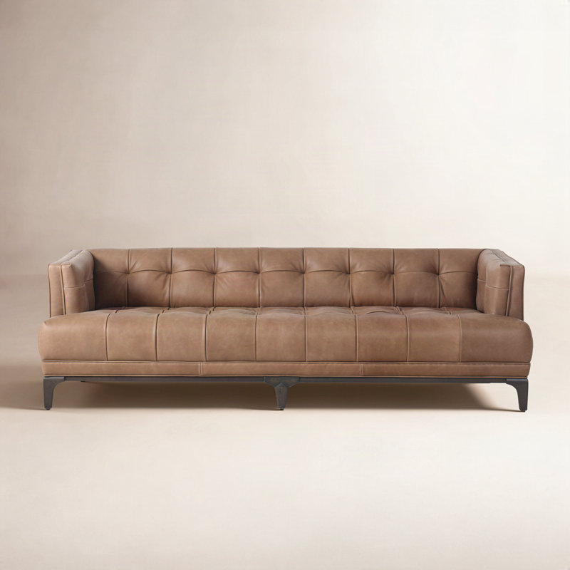 Dylan Sofa-78"-Rider Black, Palermo Drift Genuine Leather