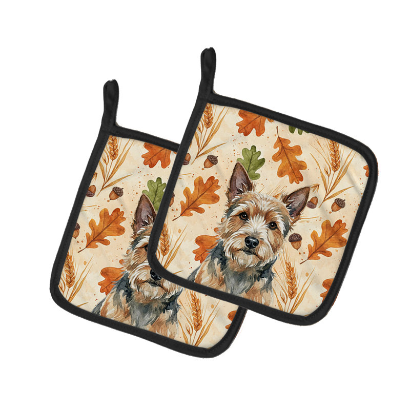 Paire de porte-casseroles Norwich Terrier Heirloom Fall