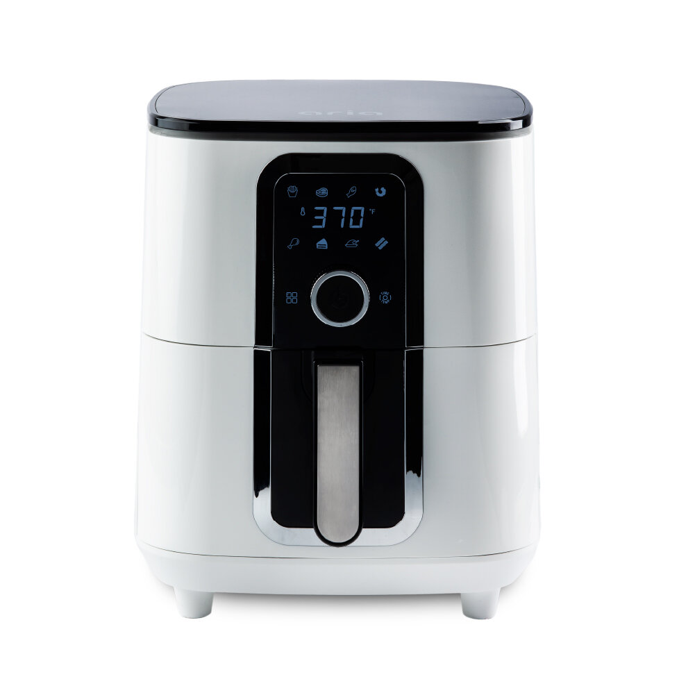 Aria Ceramic Digital Air Fryer 7 Quart with Accessories and Box