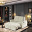 Canapé-lit coulissant en chenille avec ports de chargement USB, porte-gobelets et poches de rangement latérales-860712971