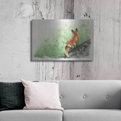 «Fox Hill At The Floodwall» par Anika Goodhue, art mural en métal