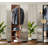 Full-body mirror, solid wood + rubber wood + glass, 19.6*68.8in(mirror width:15.7in) Large mirror for viewing the whole body, easy to dress and tidy up and place in the bedroom/living room (Walnut)