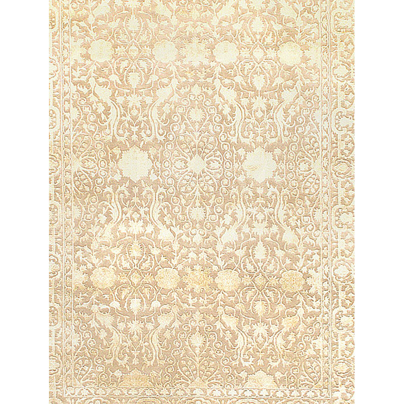 Tabriz Oriental Area Rug in Ivory/Beige