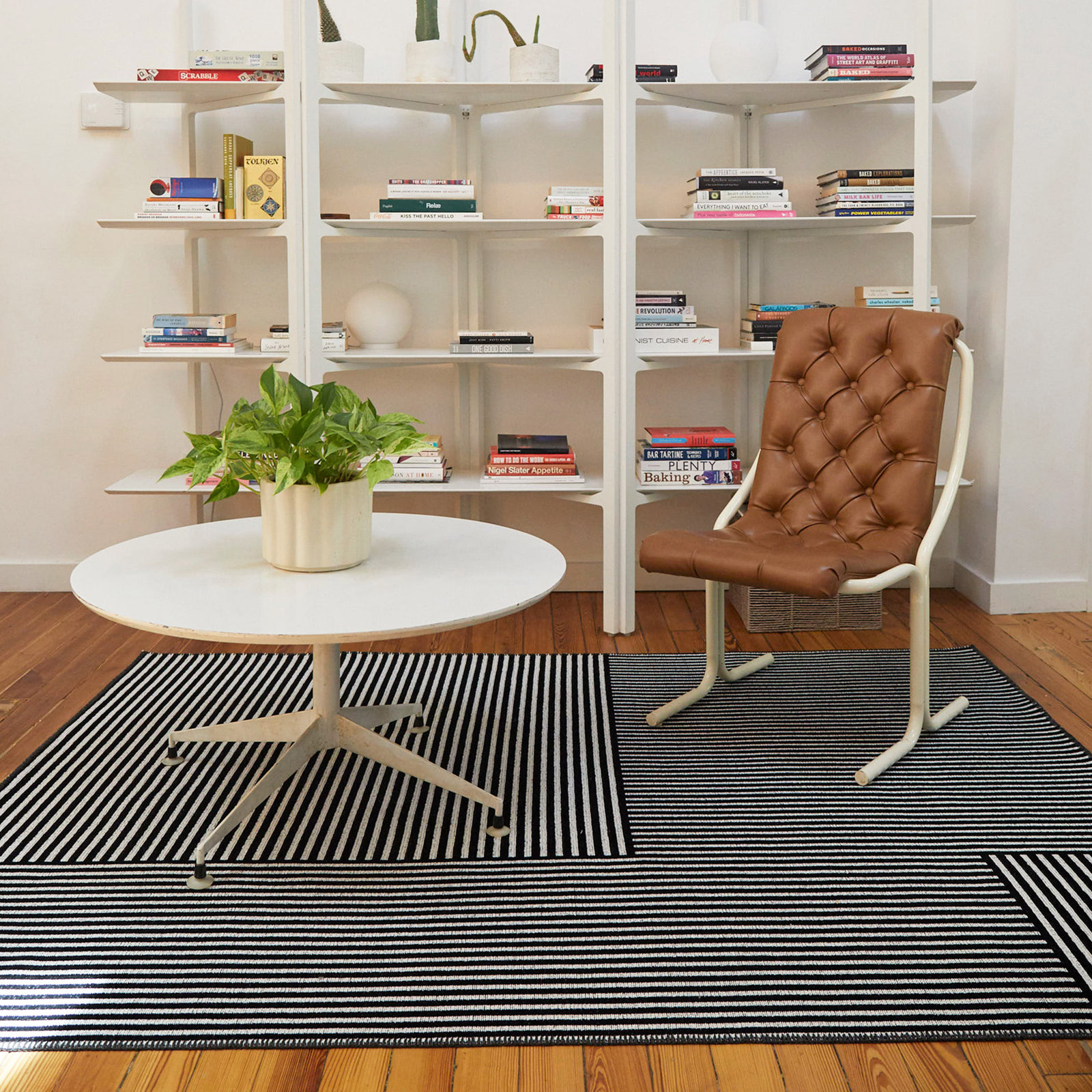 Coppell Recycled P.E.T Black Recycled Fibers Rug, Rectangle 5'3" x 7'