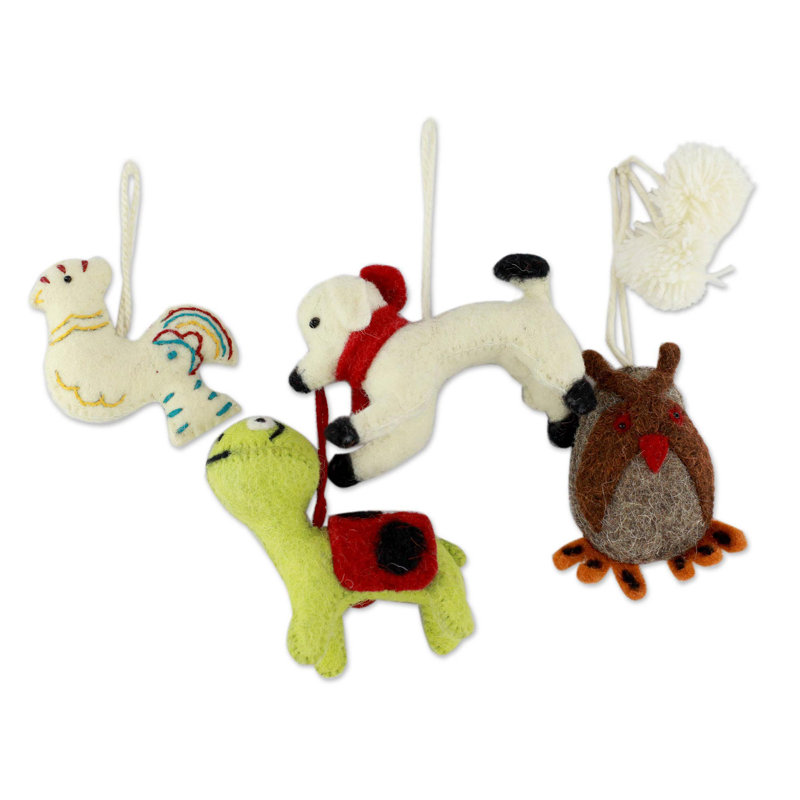 Ensemble d’ornement figurine suspendue pour animaux 4 pièces