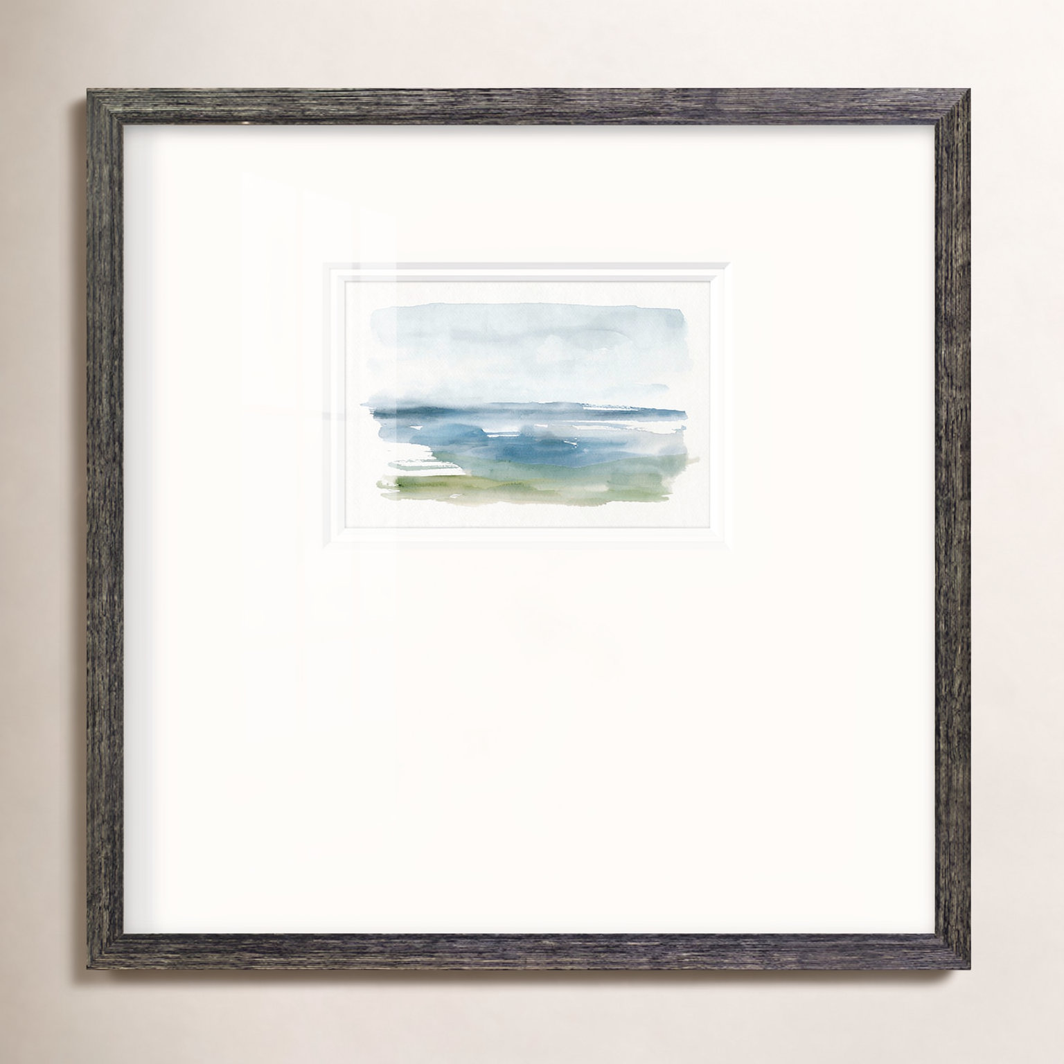Coastline Splash IV Print, 17" H x 17" W x 1.125" D, Black