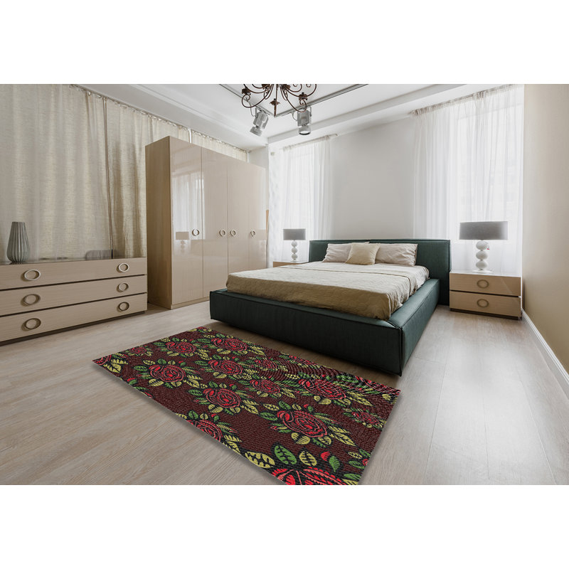 Tapis rose / brun / jaune Heimskringla, Rectangle 4 pi x 6 pi