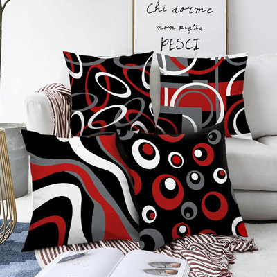 Ensemble de 4 housses de coussins décoratifs ...