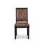8312E4DB3D8D44D78B6DCFC9D656ED11 - Table ronde de cuisine 7 pièces et 6 chaises Parsons en polyester à haut dossier, noir sablé-989020874-989020877