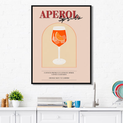 Citrine Aperol Spirz Italian Cocktail - Décoration murale cocktails
