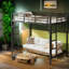 Lit peu encombrant avec rangement, lit mezzanine simple en métal TG, chambre à coucher moderne