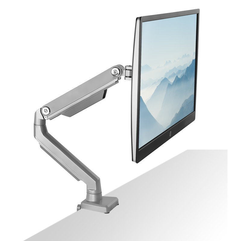 Adjustable Aluminum and Steel Single Monitor Arm Mount