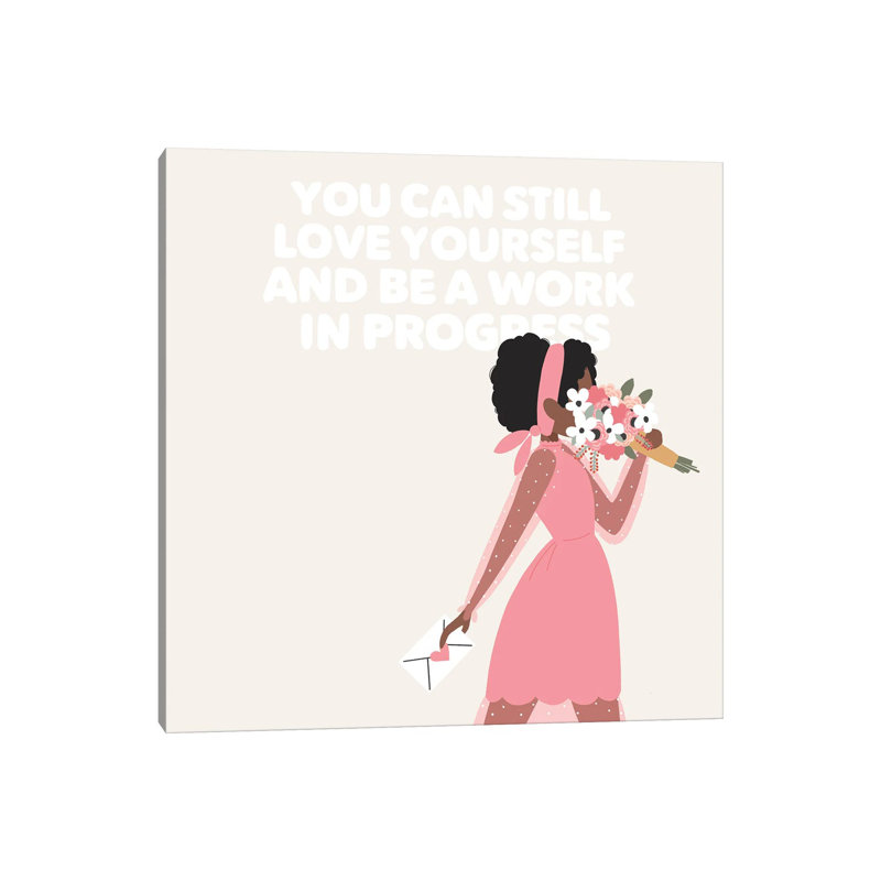 Love Yourself - Wrapped Canvas Painting, 45.72 cm H x 45.72 cm W x 3.175 cm D