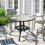 Table d'appoint pour l'extérieur, table de bout ronde pour patio de 38 po, table de jardin pour terrasse, table d'appoint décorative pour terrasse de balcon côté piscine