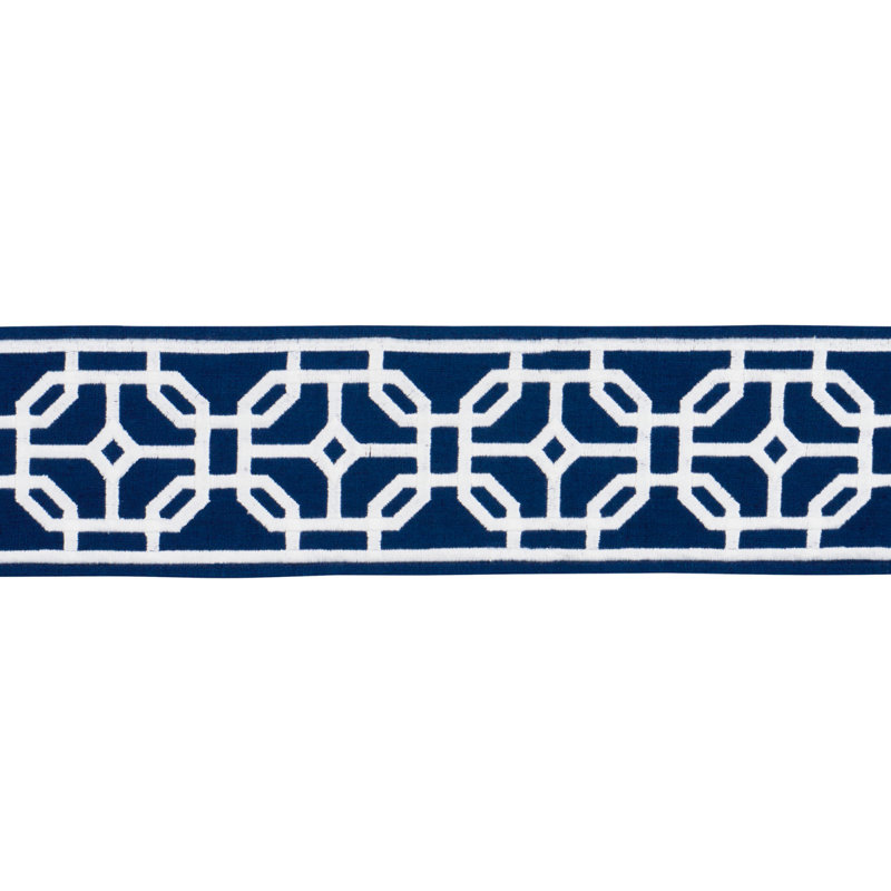 Ruban de treillis Schumacher Gazebo, Bleu marine