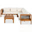 Ensemble modulaire d'extérieur 4 pièces avec table basse et table basse-735943180
