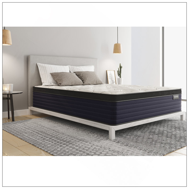 Diamond Cleo Cool Copper Ulta Supportive, Pressure Relief Memory Foam Hybrid With Luxurious Euro-Top 14" - Firm Feel, Greenguard Gold Certified, White Label Ready