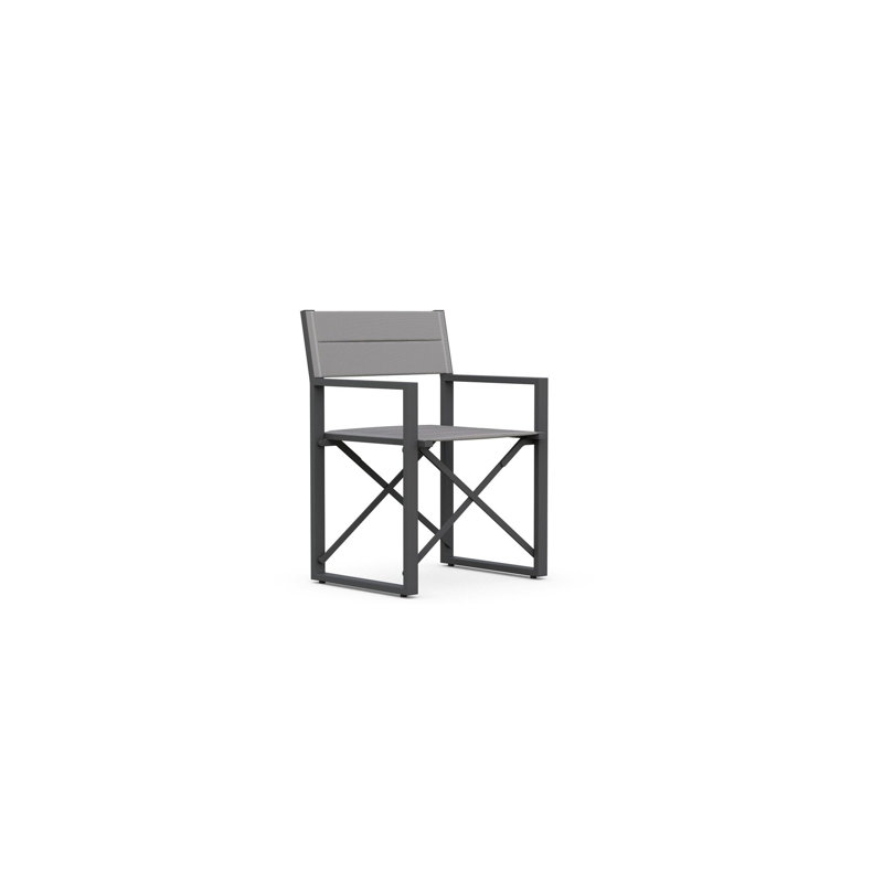Amalfi Director's Chair White, Charcoal