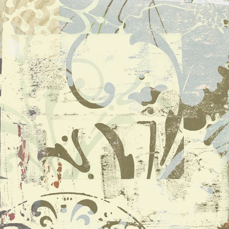 Floral Swhirls I by Ricki Mountain - Wrapped Canvas Painting, 30cm H x 30cm W