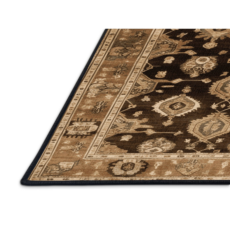 Tapis brun lavable à la machine, Rectangulaire 8 pi x 12 pi