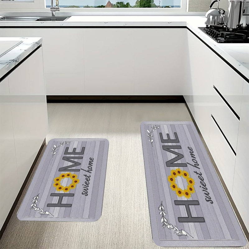 Tapis de cuisine à motif géométrique moderne, 2 pièces